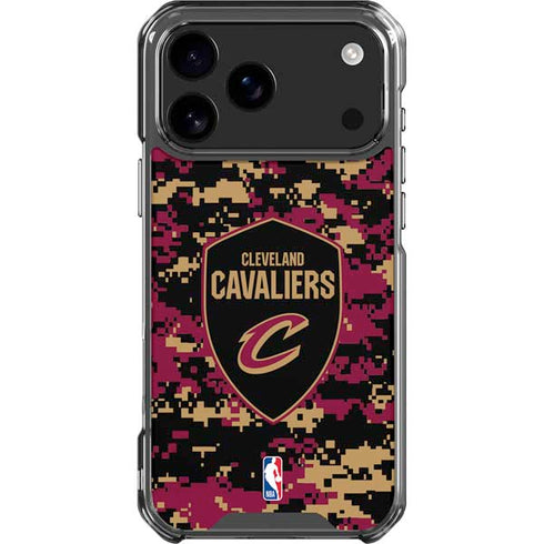NBA Cleveland Cavaliers Digi Camo iPhone 18 Pro Max Clear Case