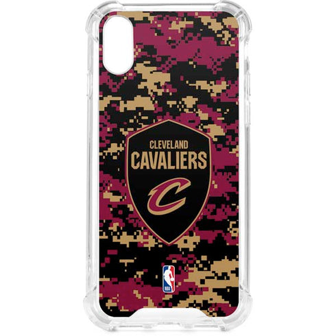 NBA Cleveland Cavaliers Digi Camo iPhone XS Clear Case