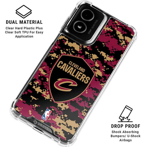 NBA Cleveland Cavaliers Digi Camo Moto G Power 5G (2024) Clear Case