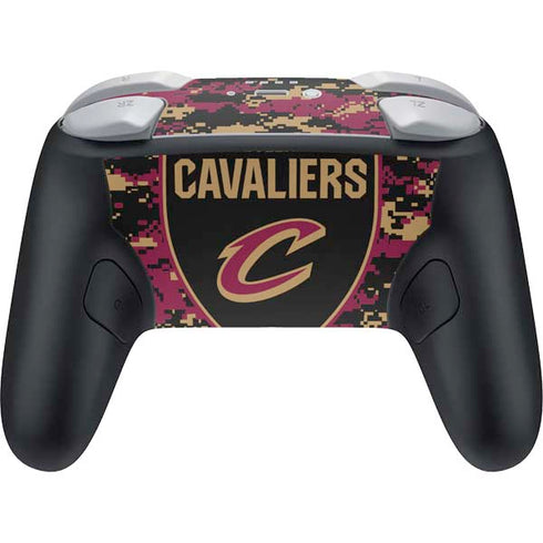 NBA Cleveland Cavaliers Digi Camo Nintendo Switch 2 (2025) Pro Controller Skin
