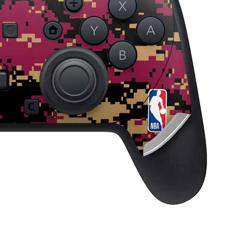 NBA Cleveland Cavaliers Digi Camo Nintendo Switch 2 (2025) Pro Controller Skin