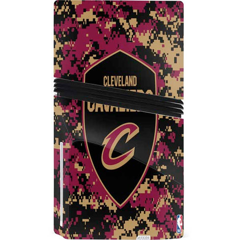 NBA Cleveland Cavaliers Digi Camo PS5 Pro Disk Console Skin