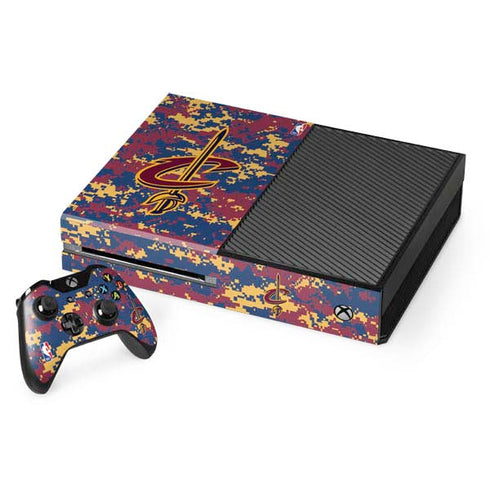 NBA Cleveland Cavaliers Digi Camo Xbox One Console and Controller Bundle Skin