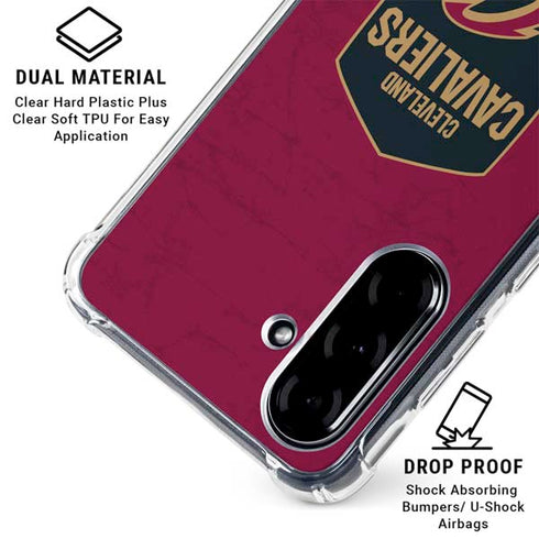 NBA Cleveland Cavaliers Distressed Galaxy A36 5G Clear Case