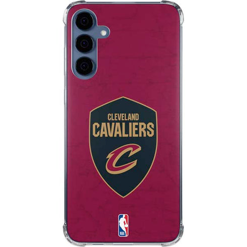 NBA Cleveland Cavaliers Distressed Galaxy A55 5G Clear Case
