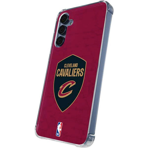 NBA Cleveland Cavaliers Distressed Galaxy A55 5G Clear Case