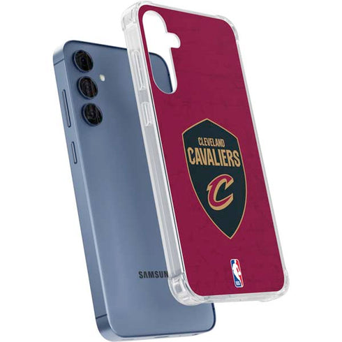 NBA Cleveland Cavaliers Distressed Galaxy A55 5G Clear Case