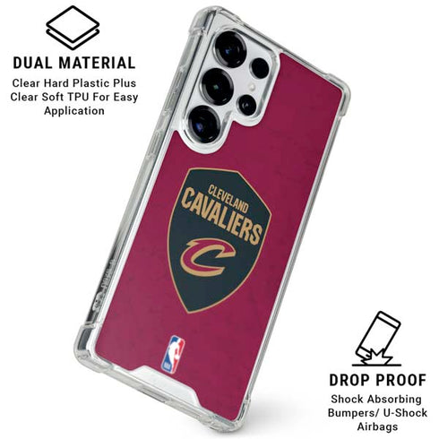 NBA Cleveland Cavaliers Distressed Galaxy S25 Ultra Clear Case