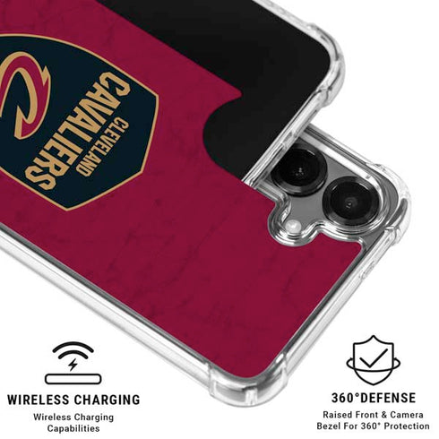 NBA Cleveland Cavaliers Distressed Galaxy S26 Clear Case