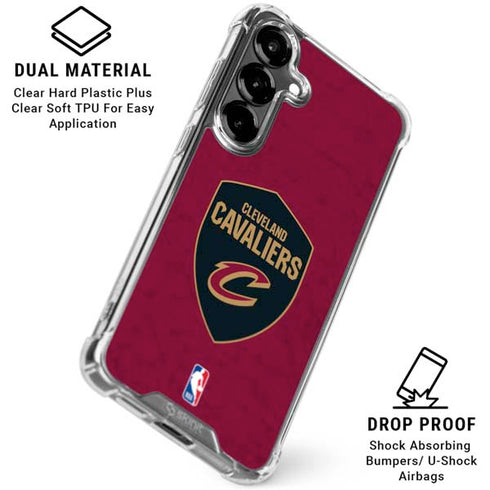 NBA Cleveland Cavaliers Distressed Galaxy S26 Plus Clear Case