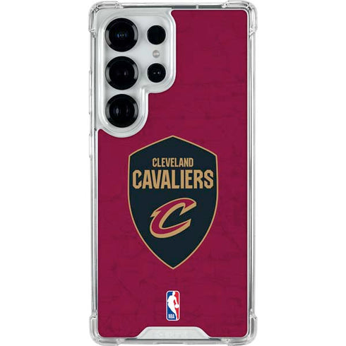 NBA Cleveland Cavaliers Distressed Galaxy S26 Ultra Clear Case