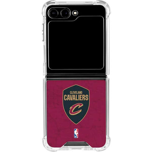 NBA Cleveland Cavaliers Distressed Galaxy Z Flip6 Clear Case