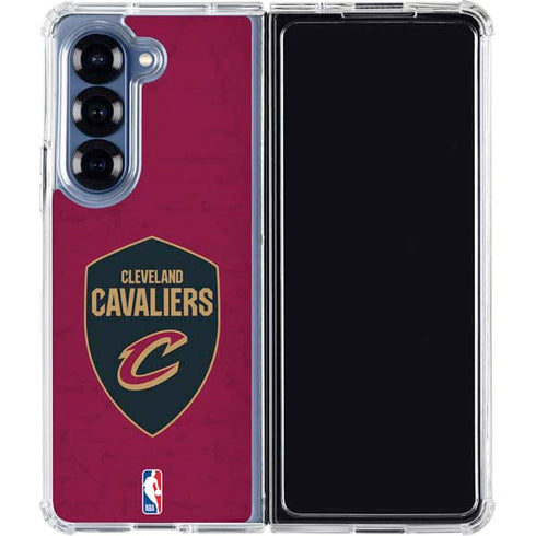 NBA Cleveland Cavaliers Distressed Galaxy Z Fold6 Clear Case