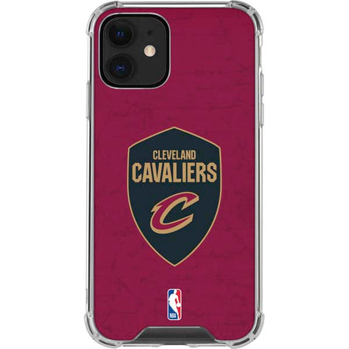 NBA Cleveland Cavaliers Distressed iPhone 12 Clear Case