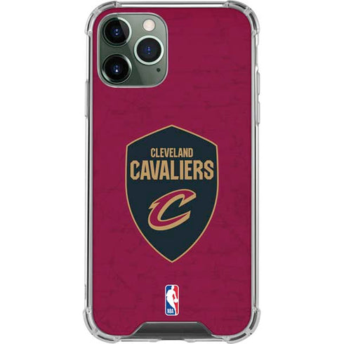NBA Cleveland Cavaliers Distressed iPhone 12 Pro Clear Case