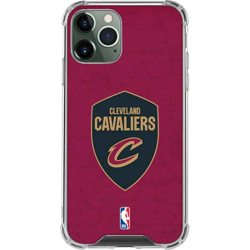 NBA Cleveland Cavaliers Distressed iPhone 12 Pro Max Clear Case
