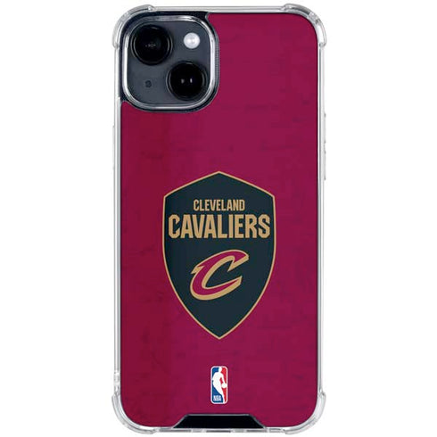 NBA Cleveland Cavaliers Distressed iPhone 15 Clear Case
