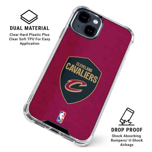 NBA Cleveland Cavaliers Distressed iPhone 15 Clear Case