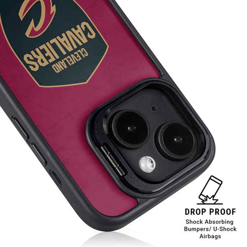 NBA Cleveland Cavaliers Distressed iPhone 15 Kickstand Case