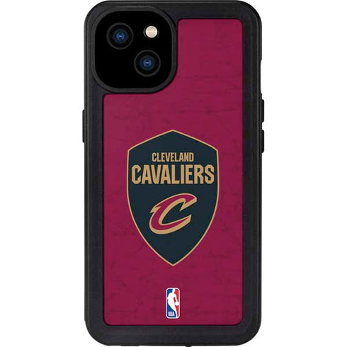 NBA Cleveland Cavaliers Distressed iPhone 15 Plus Waterproof Case