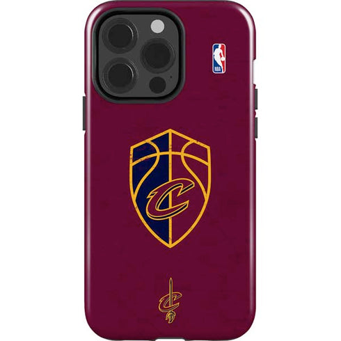 NBA Cleveland Cavaliers Distressed iPhone 15 Pro Impact Case