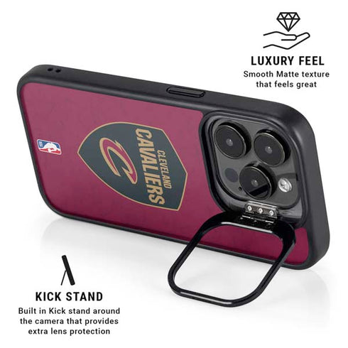 NBA Cleveland Cavaliers Distressed iPhone 15 Pro Kickstand Case
