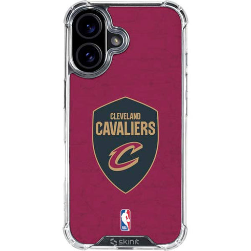 NBA Cleveland Cavaliers Distressed iPhone 16 Clear Case