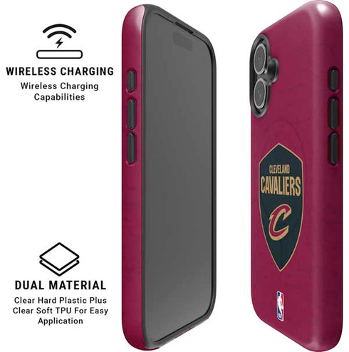 NBA Cleveland Cavaliers Distressed iPhone 16 Plus Magsafe Impact Case