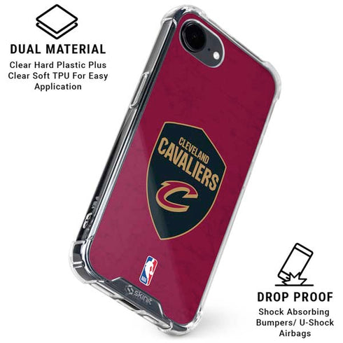 NBA Cleveland Cavaliers Distressed iPhone 16e Clear Case