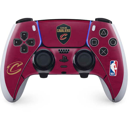 NBA Cleveland Cavaliers Distressed PS5 DualSense Edge Pro Controller Skin