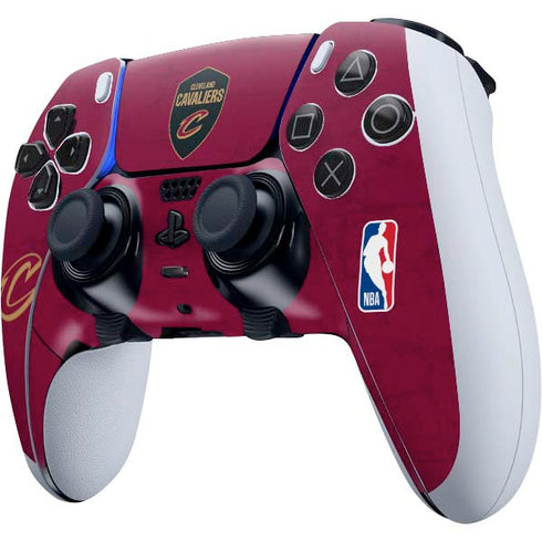 NBA Cleveland Cavaliers Distressed PS5 DualSense Edge Pro Controller Skin