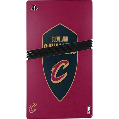 NBA Cleveland Cavaliers Distressed PS5 Pro Disk Bundle Skin
