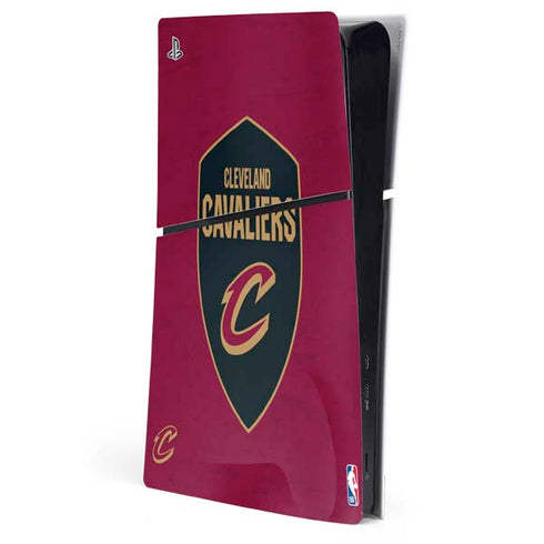 NBA Cleveland Cavaliers Distressed PS5 Slim Digital Edition Console Skin