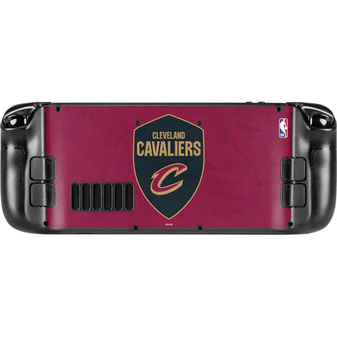 NBA Cleveland Cavaliers Distressed Steam Deck Handheld Gaming Computer OLED Skin