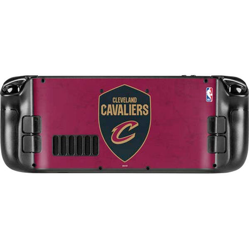 NBA Cleveland Cavaliers Distressed Steam Deck Handheld Gaming Computer Skin