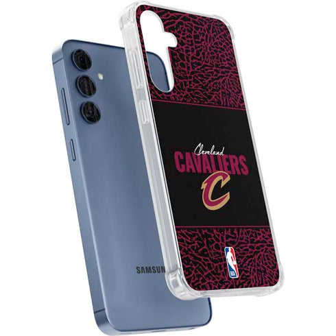 NBA Cleveland Cavaliers Elephant Print Galaxy A55 5G Clear Case