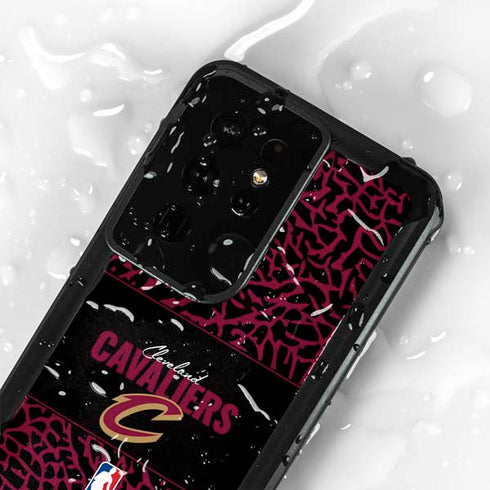 NBA Cleveland Cavaliers Elephant Print Galaxy S24 Ultra Waterproof Case