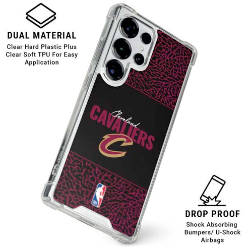 NBA Cleveland Cavaliers Elephant Print Galaxy S25 Ultra Clear Case
