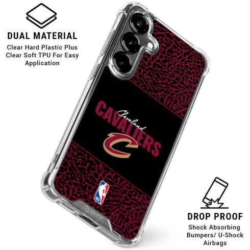 NBA Cleveland Cavaliers Elephant Print Galaxy S26 Clear Case