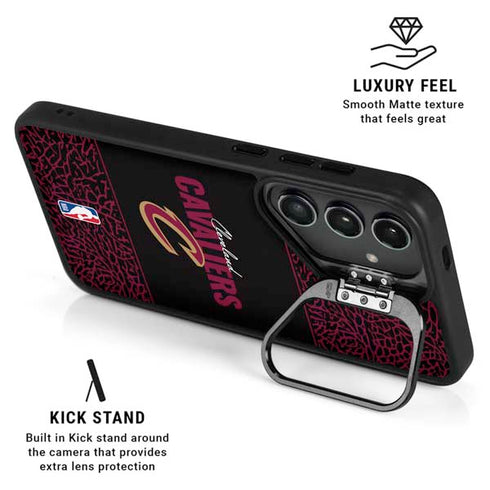 NBA Cleveland Cavaliers Elephant Print Galaxy S26 Ultra Kickstand Case