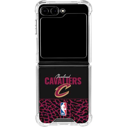NBA Cleveland Cavaliers Elephant Print Galaxy Z Flip6 Clear Case