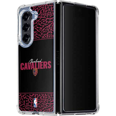 NBA Cleveland Cavaliers Elephant Print Galaxy Z Fold5 5G Clear Case