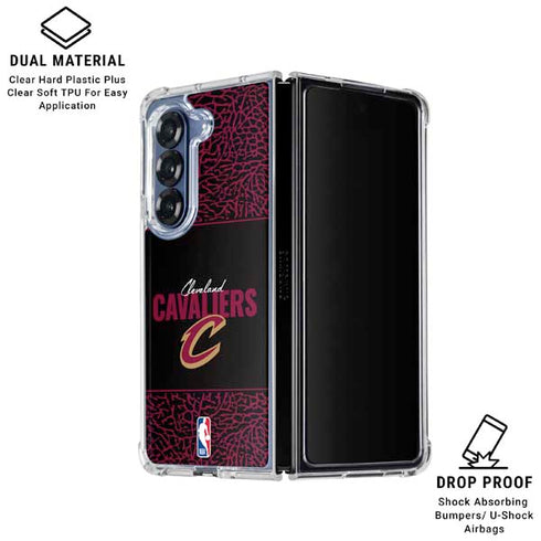 NBA Cleveland Cavaliers Elephant Print Galaxy Z Fold6 Clear Case