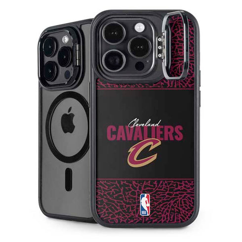 NBA Cleveland Cavaliers Elephant Print iPhone 14 Pro Max Kickstand Case