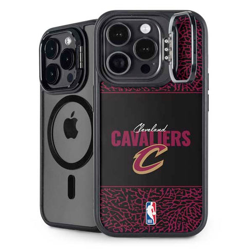 NBA Cleveland Cavaliers Elephant Print iPhone 15 Pro Kickstand Case