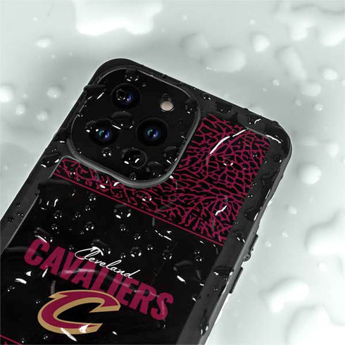 NBA Cleveland Cavaliers Elephant Print iPhone 15 Pro Waterproof Case