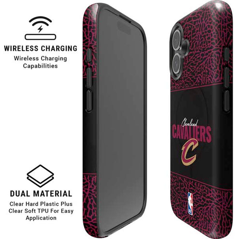 NBA Cleveland Cavaliers Elephant Print iPhone 16 Plus Magsafe Impact Case