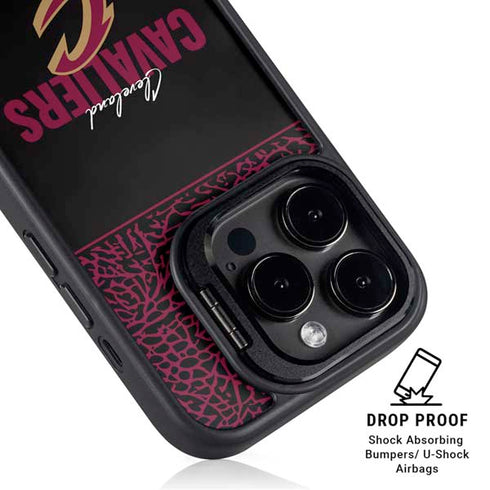 NBA Cleveland Cavaliers Elephant Print iPhone 16 Pro Max Kickstand Case