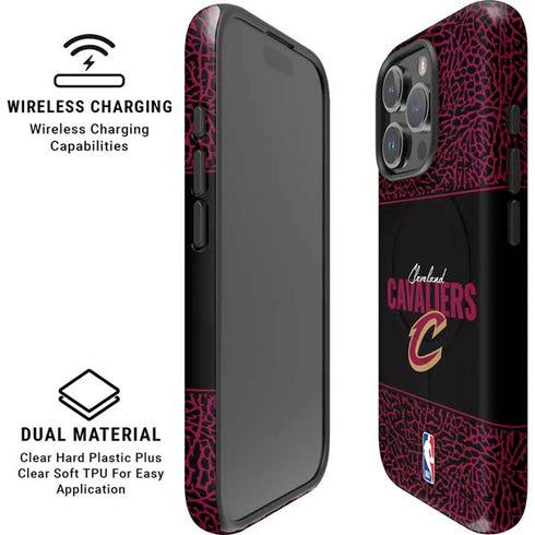 NBA Cleveland Cavaliers Elephant Print iPhone 16 Pro Max Magsafe Impact Case