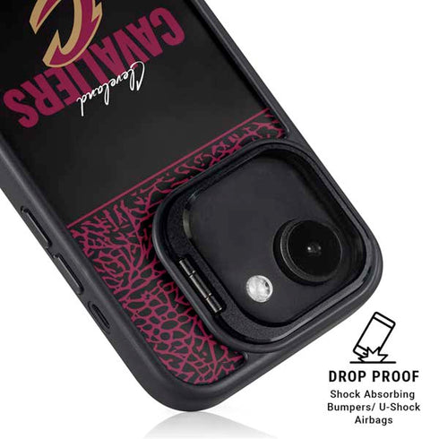 NBA Cleveland Cavaliers Elephant Print iPhone 16e Kickstand Case